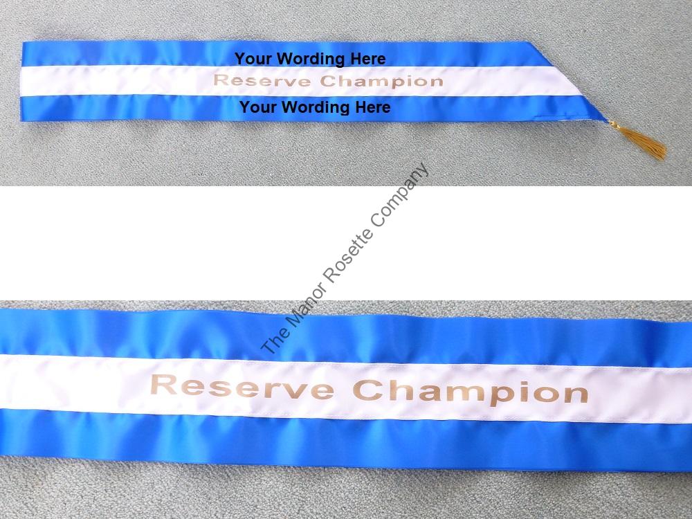 5ft tri colour reserve champion sash website