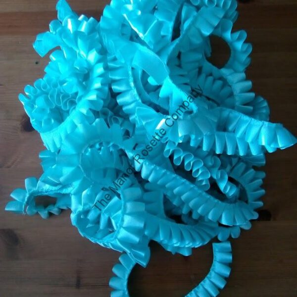 25mm Box Pleated Ribbon - Sea Mist