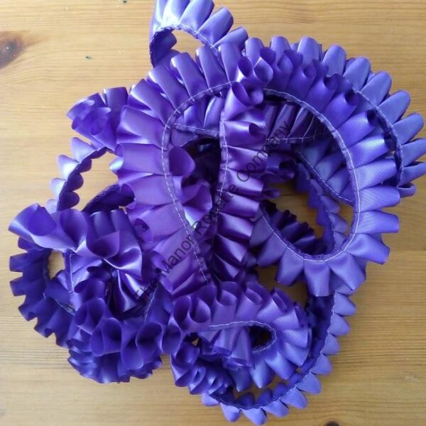 25mm Box Pleated Ribbon - Purple